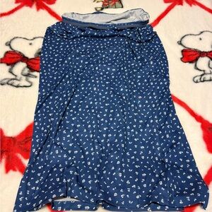 Chic Blue Floral Women's Skirt
